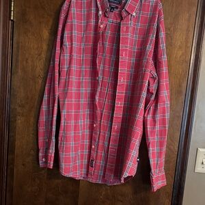 croft & barrow Red and Green Plaid Button-Down Shirt